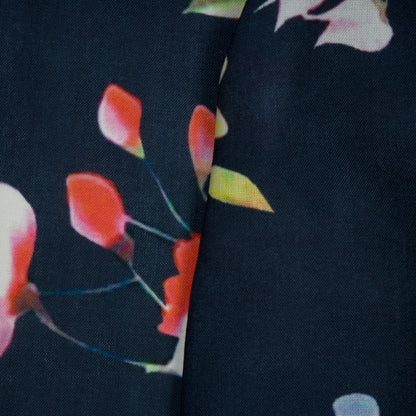 Multicolor Floral Digital Print Rayon Fabric - Fabcurate