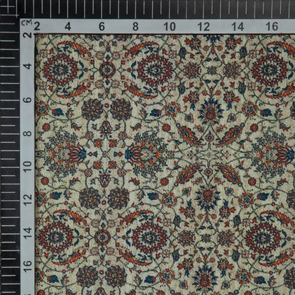 Cream Ethnic Digital Print Rayon Fabric - Fabcurate