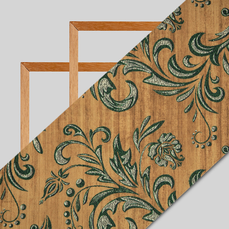 Beige Ethnic Digital Print Rayon Fabric - Fabcurate