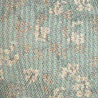 Light Grey Floral Digital Print Rayon Fabric - Fabcurate