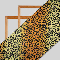 Light Brown And Black Animal Digital Print Japan Satin Fabric - Fabcurate