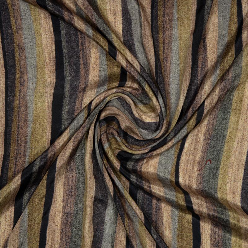 Beige Texture Digital Print Crepe Silk Fabric - Fabcurate