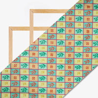 Multicolor Patola Pattern Digital Print Kota Doria Fabric - Fabcurate