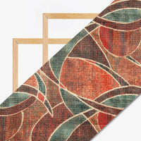 Dark Brown Geometric Pattern Digital Print Kota Doria Fabric - Fabcurate