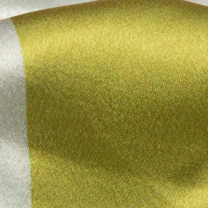 White And Olive Polka Dots Digital Print Japan Satin Fabric - Fabcurate
