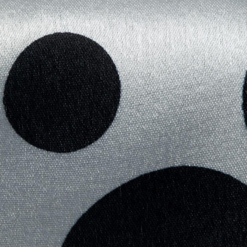 Black And White Polka Dot Digital Print Japan Satin Fabric - Fabcurate