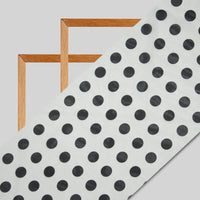 Black And White Polka Dot Digital Print Georgette Fabric - Fabcurate