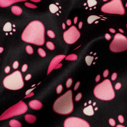 Black And Pink Object Pattern Digital Print Lycra Fabric (Width 58 Inches) - Fabcurate