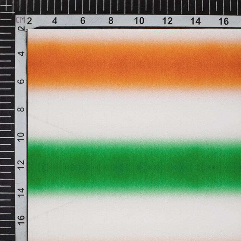 Tricolor Stripes Pattern Digital Print American Crepe Fabric - Fabcurate