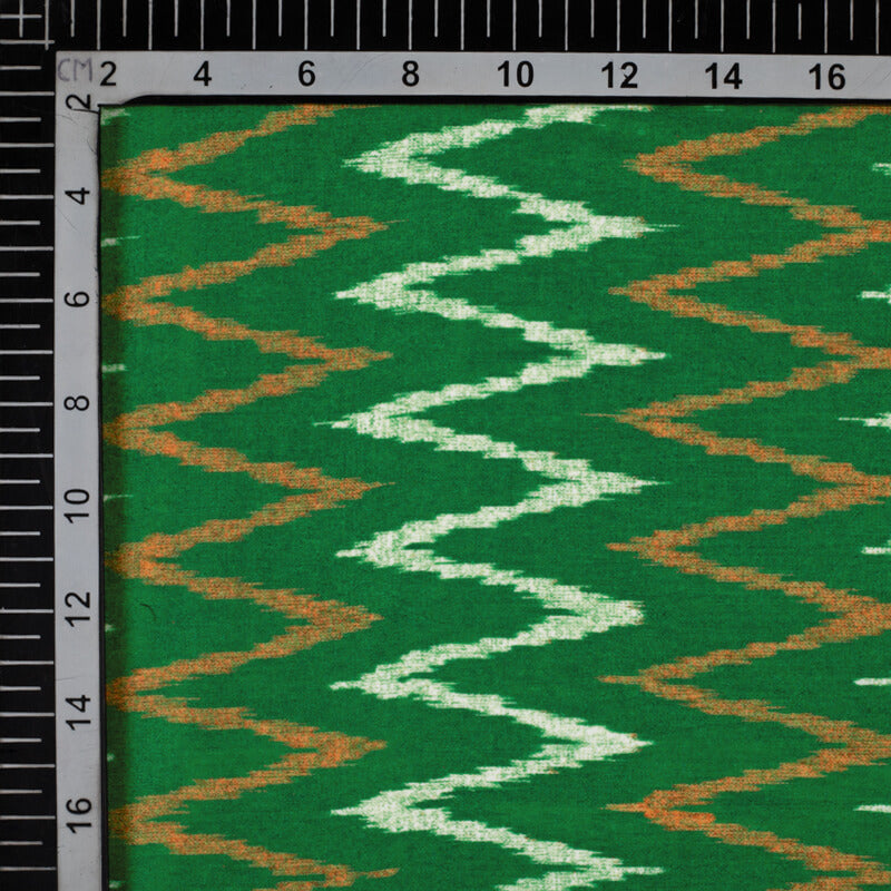 Tricolor Chevron Pattern Digital Print American Crepe Fabric