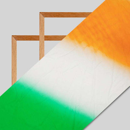Tricolor Stripes Pattern Digital Print Cotton Cambric Fabric - Fabcurate