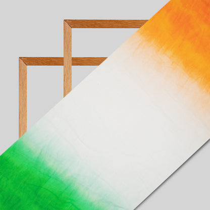 Tricolor Tie And Dye Pattern Digital Print Cotton Cambric Fabric - Fabcurate