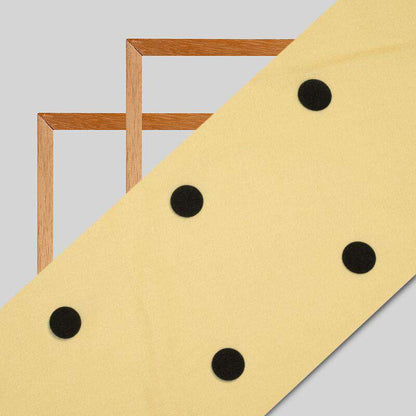 Cream Polka Dots Pattern Digital Print Moss Crepe Fabric - Fabcurate