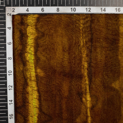 Brown And Yellow Tye And Dye Pattern Digital Print Bemberg Chiffon Fabric