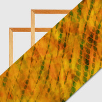 Yellow And Green Tye And Dye Pattern Digital Print Bemberg Chiffon Fabric