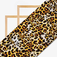 Black And Gold Yellow Animal Digital Print Rayon Fabric