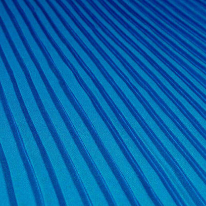 Azure Blue And Sky Blue Ombre Pattern Digital Print American Crepe Pleated Fabric (Width 54 Inches) - Fabcurate