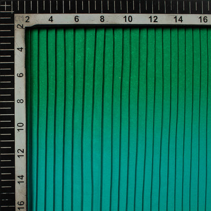 Green And Beige Ombre Pattern Digital Print American Crepe Pleated Fabric