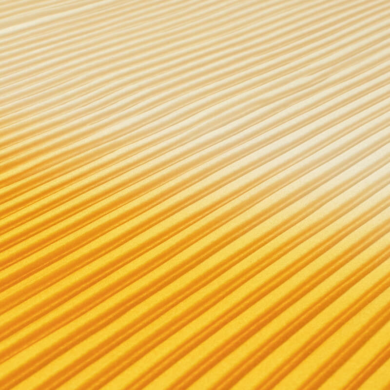 Yellow And Beige Ombre Pattern Digital Print American Crepe Pleated Fabric (Width 54 Inches) - Fabcurate