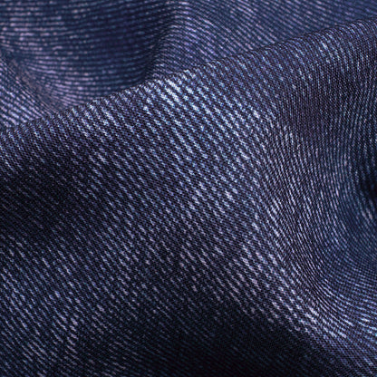 Yale Blue Deniim Pattern Digital Print Rayon Fabric