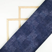 Yale Blue Deniim Pattern Digital Print Rayon Fabric