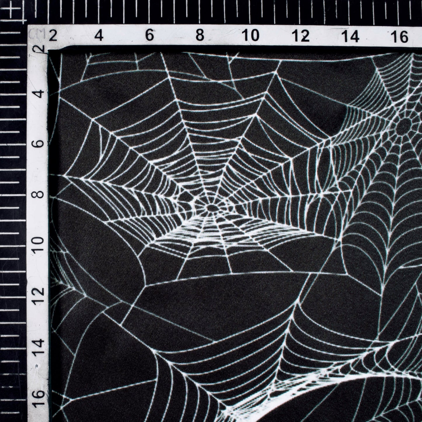 Black And White Halloween Pattern Digital Print Japan Satin Fabric