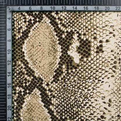 Thunder Grey And Black Animal Pattern Digital Print Lush Satin Fabric