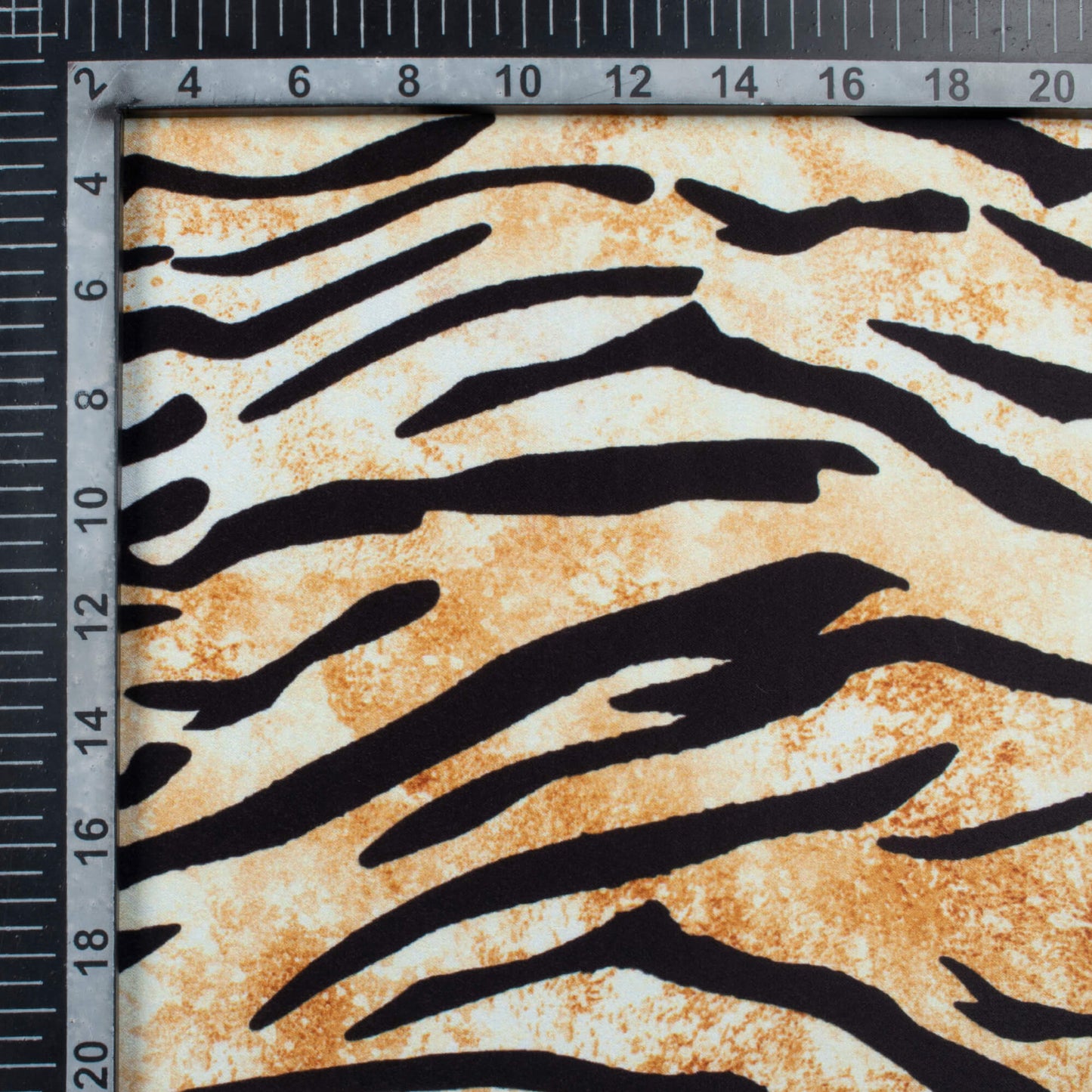 Tortilla Brown And Black Animal Pattern Digital Print Lush Satin Fabric