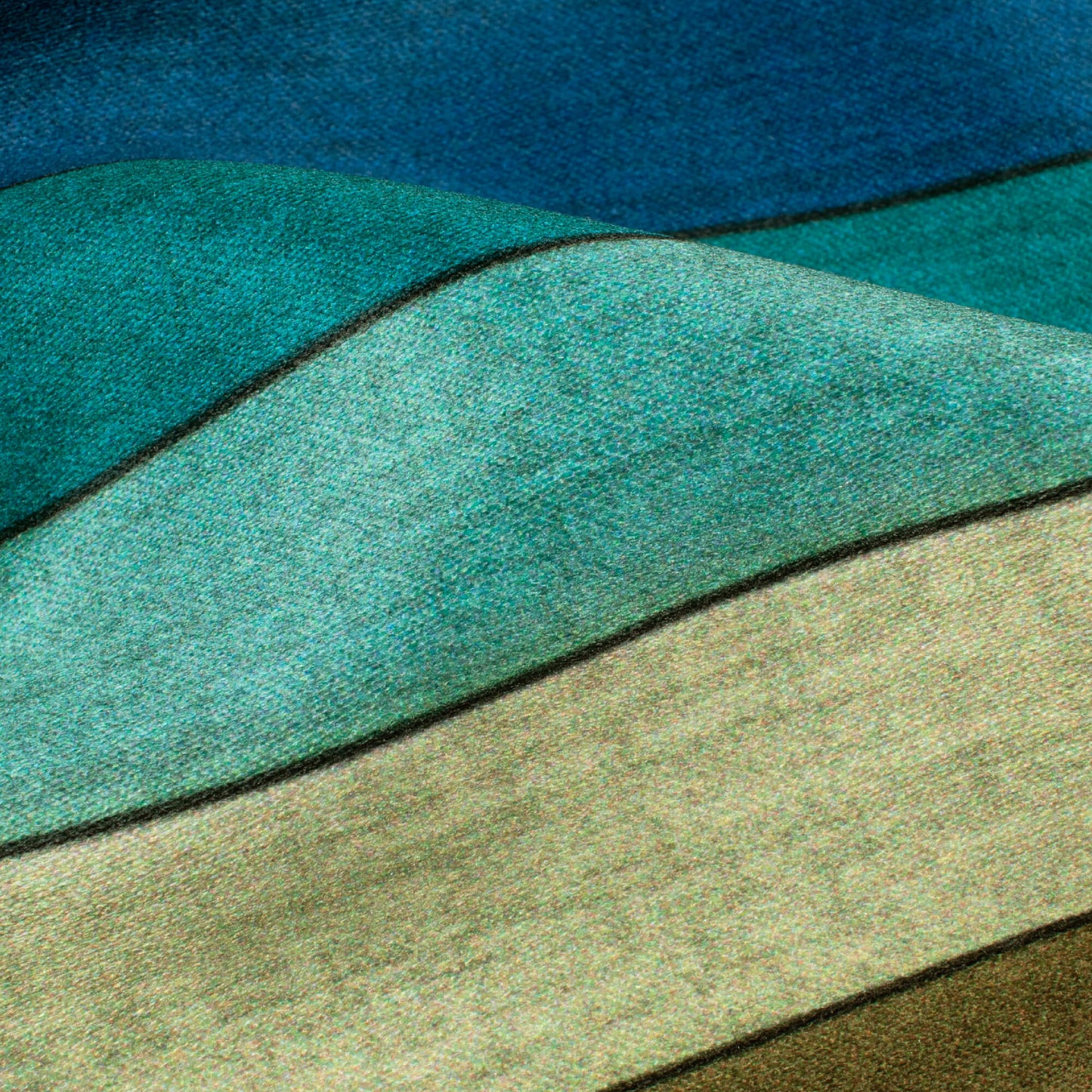 Multi-Color Stripes Pattern Digital Print Lush Satin Fabric