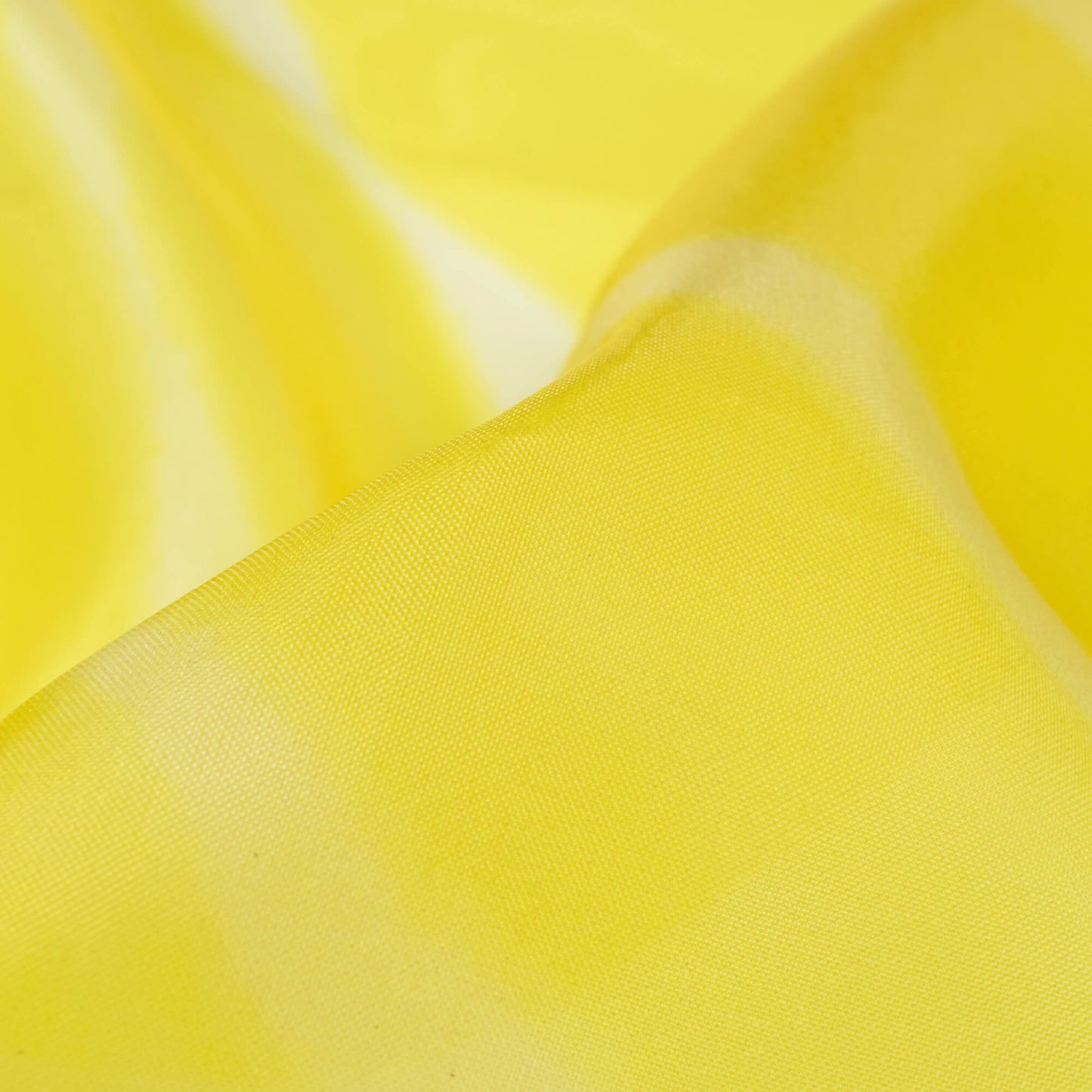 Yellow Leheriya Pattern Digital Print Premium Liquid Organza Fabric - Fabcurate