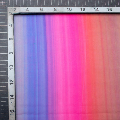 Multi-Color Stripes Pattern Digital Print Premium Liquid Organza Fabric - Fabcurate