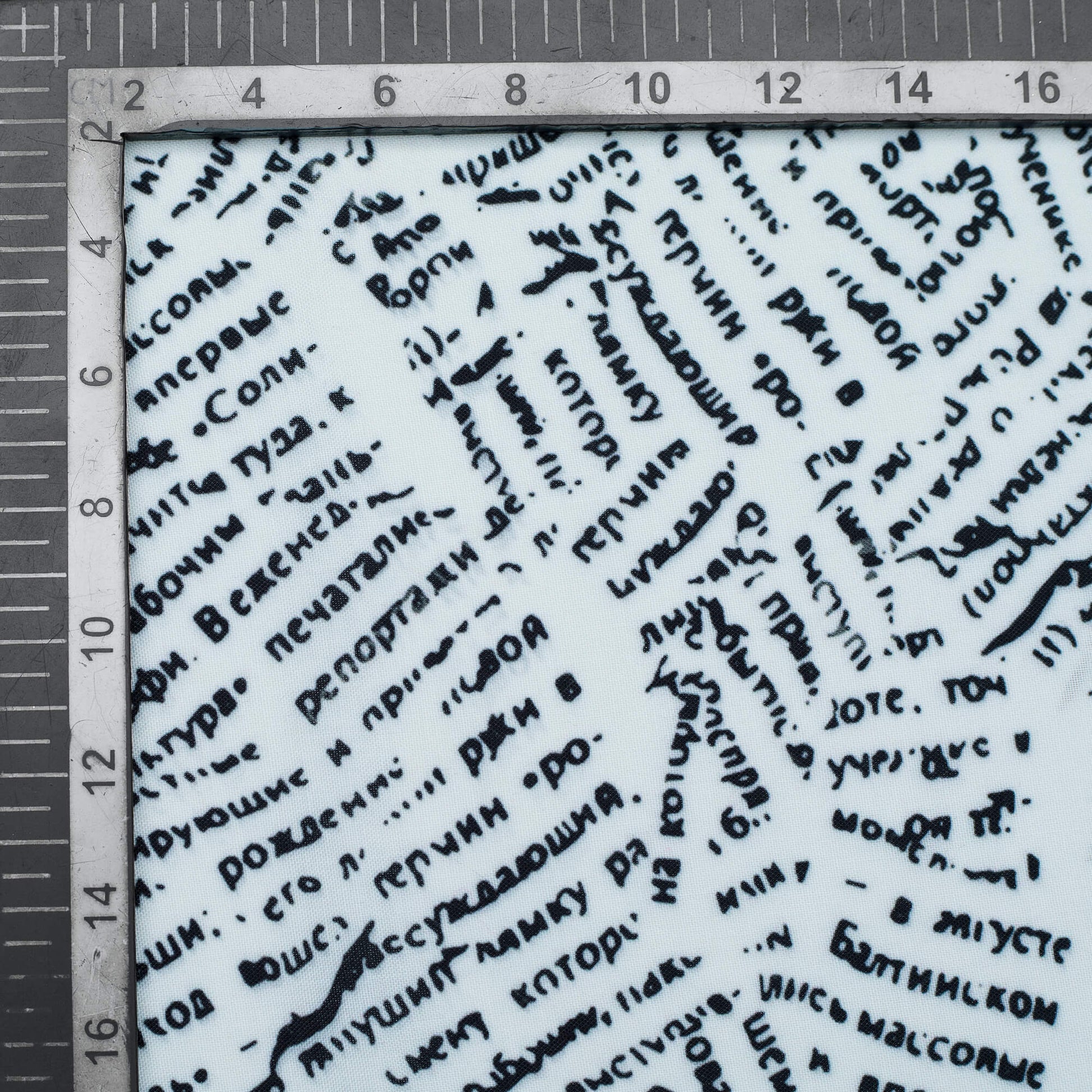 White And Black Newspaper Pattern Digital Print Rayon Fabric - Fabcurate