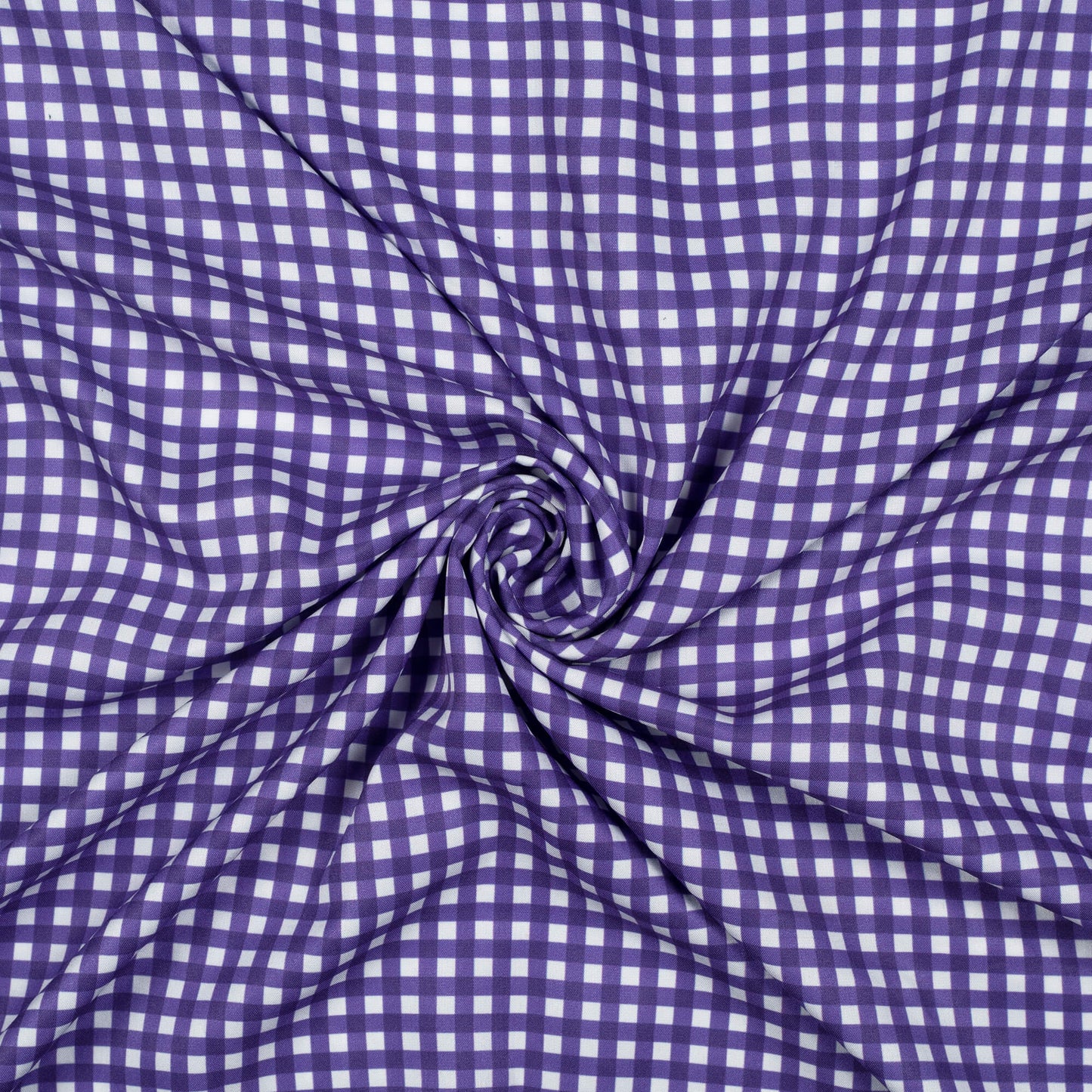 Rose Purple And White Checks  Pattern Digital Print Ultra Premium Butter Crepe Fabric - Fabcurate