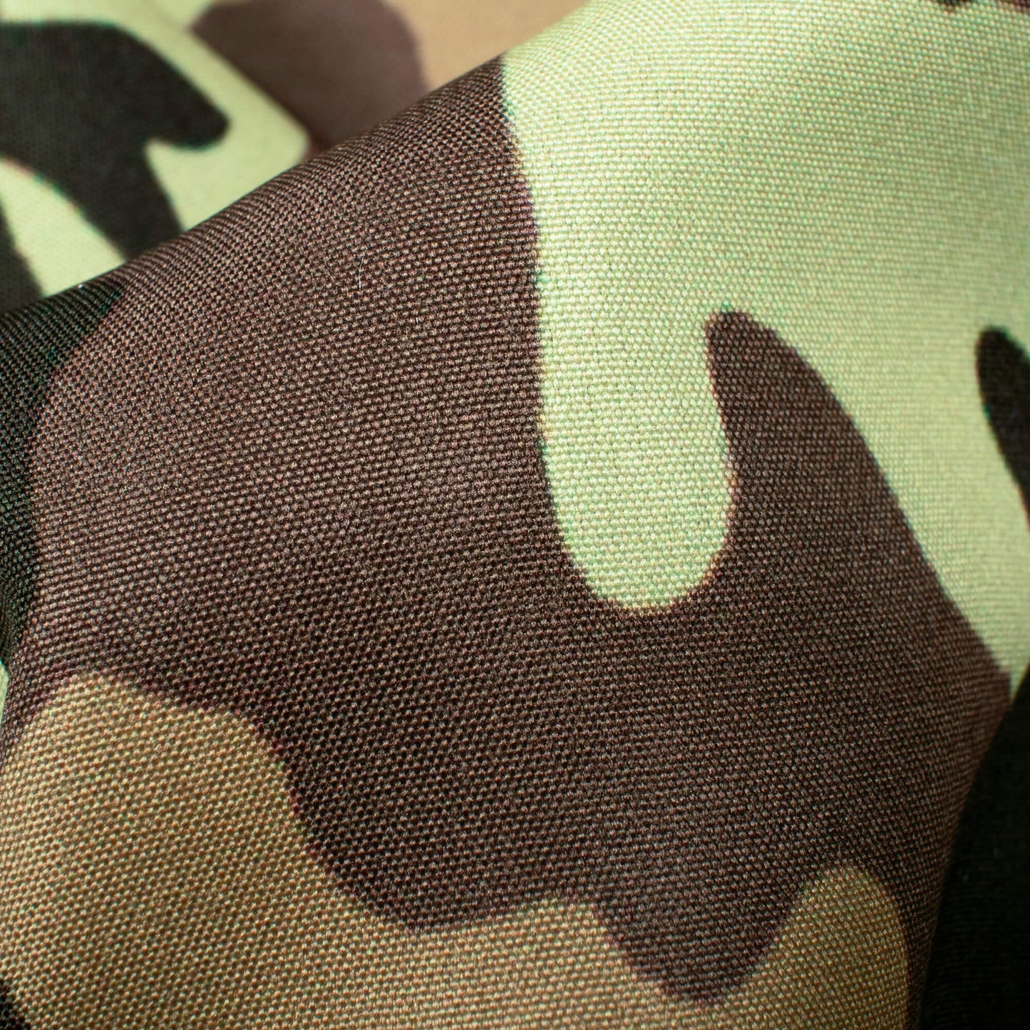 Brown And Black Camouflage Digital Print Ultra Premium Butter Crepe Fabric - Fabcurate
