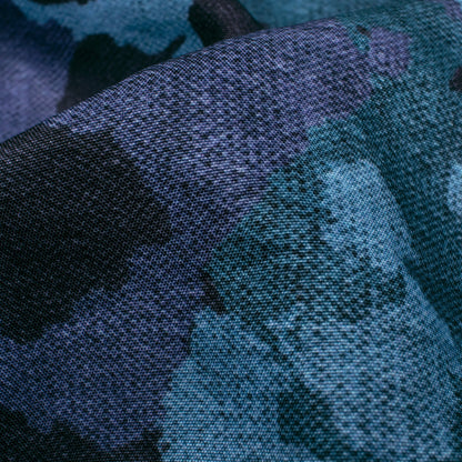 Purple And Black Camouflage Digital Print Ultra Premium Butter Crepe Fabric - Fabcurate