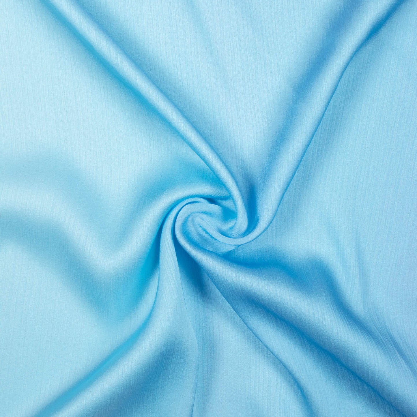 Baby Blue And Off White Ombre Pattern Digital Print Chiffon Satin Fabric - Fabcurate