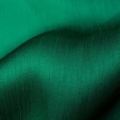 Green And Off White Ombre Pattern Digital Print Chiffon Satin Fabric - Fabcurate
