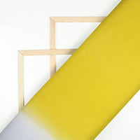 Pineapple Yellow And Off White Ombre Pattern Digital Print Rayon Fabric - Fabcurate