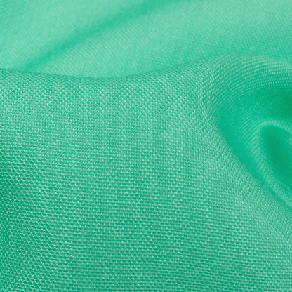 Sea Green And Off White Ombre Pattern Digital Print Rayon Fabric - Fabcurate