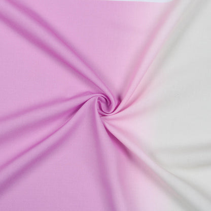 Lavender Purple And Off White Ombre Pattern Digital Print Rayon Fabric - Fabcurate