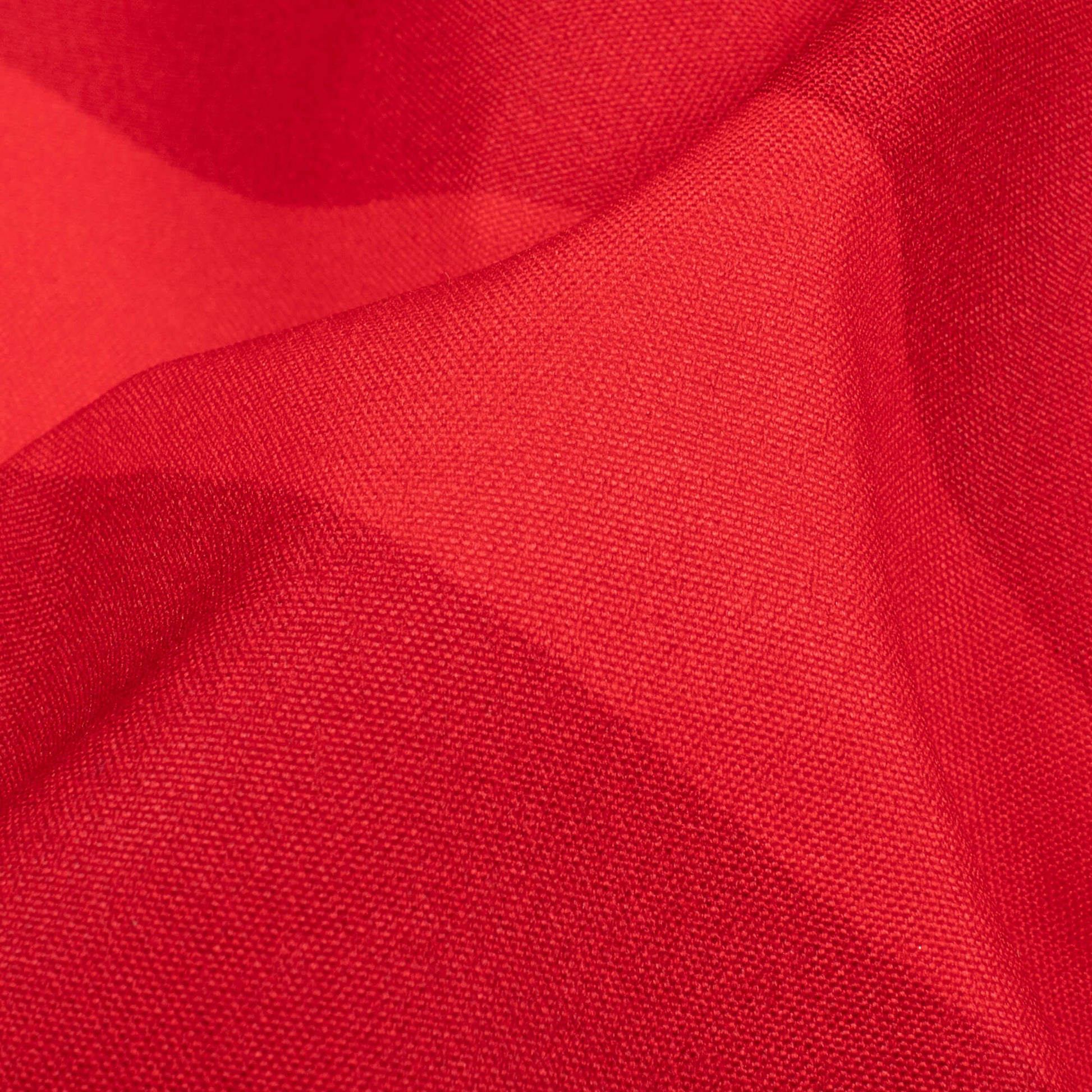 Vermilion Red Stripes Pattern Digital Print Ultra Premium Butter Crepe Fabric - Fabcurate