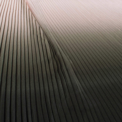 Black And Sand Beige Ombre Pattern Digital Print Ultra Premium Butter Crepe Pleated Fabric - Fabcurate