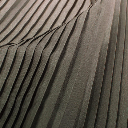 Black And Sand Beige Ombre Pattern Digital Print Ultra Premium Butter Crepe Pleated Fabric - Fabcurate