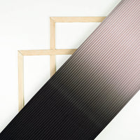 Black And Sand Beige Ombre Pattern Digital Print Ultra Premium Butter Crepe Pleated Fabric - Fabcurate