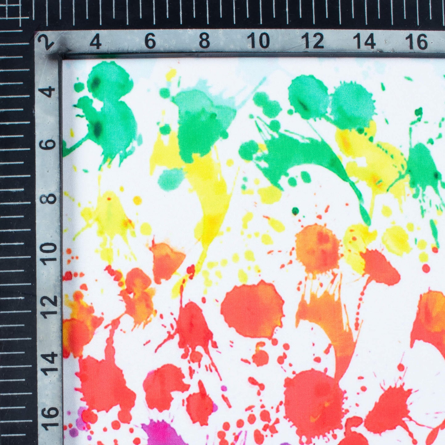 Multi-Color Holi Pattern Digital Print Ultra Premium Butter Crepe Fabric - Fabcurate