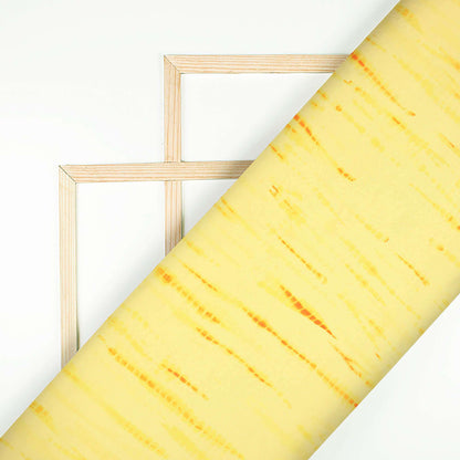 Mellow Yellow And Red Shiiborii Pattern Digital Print Ultra Premium Butter Crepe Fabric