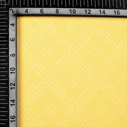 Mellow Yellow Bandhanii Pattern Digital Print Georgette Fabric