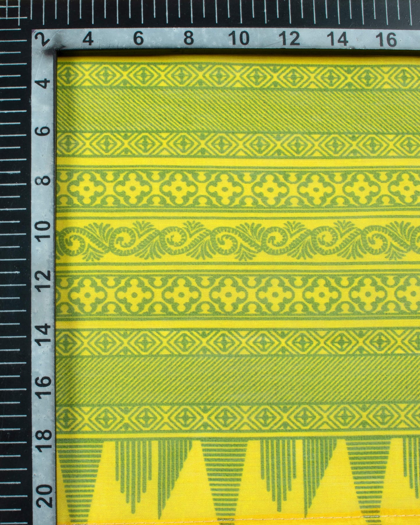 Honey Yellow And Turquoise Stripes Pattren Digital Print Chanderi Dupatta With Tassels
