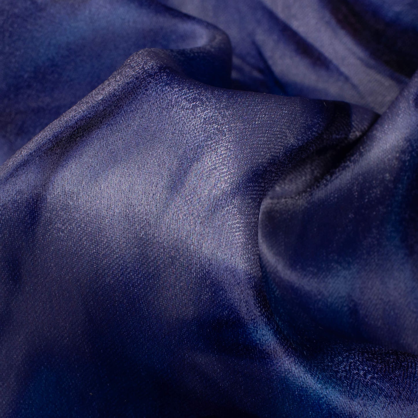 Independence Blue Marble Pattern Digital Print Lush Satin Fabric