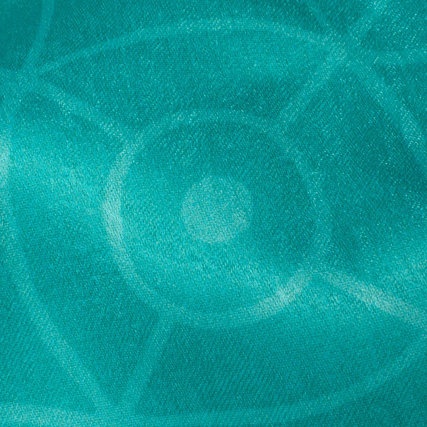 Turquoise Geometric Pattern Digital Print Lush Satin Fabric